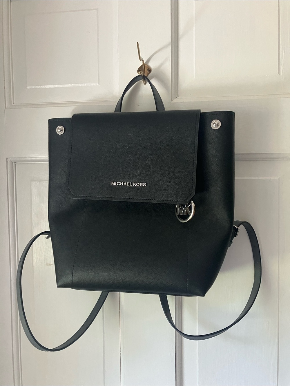 Michael Kors Black 12” x 13” Backpack EUC
